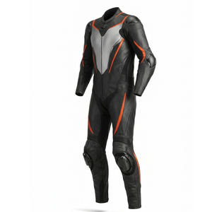 ชุดมอเตอร์ไซค์ดีไซน์ใหม่ แจ็คเก็ตมอเตอร์ไซค์หนังแท้ และกางเกงป้องกันการกระแทก ชุดแข่งรถมอเตอร์ไซค์หนังแท้สำหรับขาย - Product Image 2