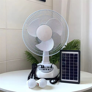 16-Inch Portable Rechargeable 9W Desktop Fan 3M <b>Solar</b> <b>Panel</b> 1.5M Charging <b>Cable</b> 3 Blades 6 Hours Battery Life High/Moderate Wind - Product Image 1
