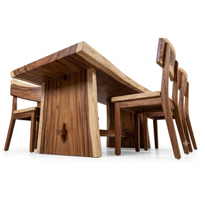 Solid Suar Wood Authentic Live-Edge <b>Dining</b> Room Furniture Modern <b>Rustic</b> Premium Quality Natural Edge <b>Table</b> for Hotel Restaurant - Product Image 3