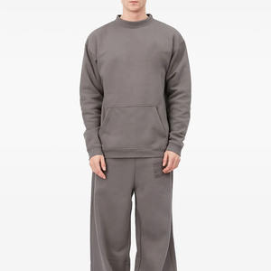 Nouveaux sweats tendance pour hommes, faible MOQ, fournisseur direct d'usine, col montant, vêtements décontractés d'hiver, 100% coton - Product Image 2