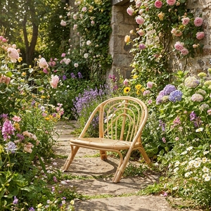 Vietnam Rattan Modern Rattan <b>Chair</b> Comfortable <b>Wicker</b> Dining <b>Chair</b> for Home Decor Balcony Garden <b>Indoor</b> Outdoor Furniture - Product Image 4