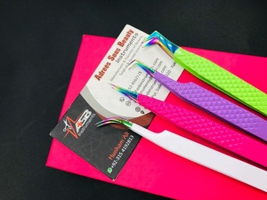 คีมหนีบขนตาแบบมืออาชีพจากญี่ปุ่นคีมหนีบขนตาแบบเหล็กสีรุ้งแบบยั่งยืน - Product Image 5