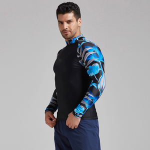 Camiseta de Compresión Transpirable para Hombre, Ideal para Correr y Hacer Ejercicio, Top Deportivo de Manga Larga con Estampado Completo - Product Image 5