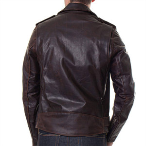 Finer Threads OEM Custom Black Genuine Cow Leather Breathable High Quality High Street Style Hip Hop <b>Stand</b> Jacket Full Men - Product Image 4