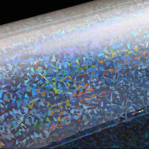 Customizable Metalized Holographic Lamination Film with Rainbow Laser Effect for Cosmetic Packaging Branding & Craft Application - Product Image 1