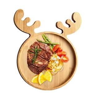 Plateau en bois naturel pour couper les fruits et servir – Idéal comme cadeau de Noël, pour le thé de l'après-midi ou les dim sum, fabriqué au Vietnam - Product Image 1