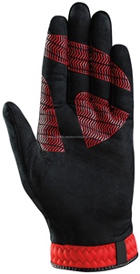 Gant de golf Rabixo Sports noir et rouge à doigts entiers pour droitier, antidérapant, respirant, évacuant l'humidité, en cuir véritable avec fermeture auto-agrippante - Product Image 6