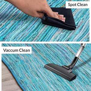 2026 Handcrafted Modern Office Style <b>Rugs</b> Reversible Farmhouse Area <b>Rug</b> Braided Chindi Area <b>Rug</b> - Product Image 3