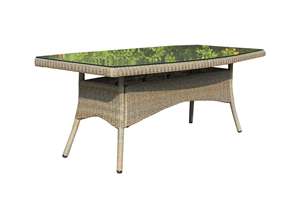 HARA Outdoor <b>Table</b> and Chair Set Wicker Dining Furniture with Glass Top - Product Image 4