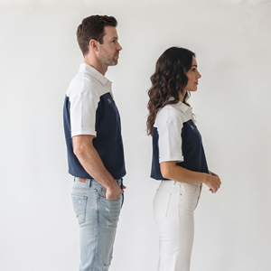 Chemise unisexe à manches courtes en polyester/coton respirant, coupe oversize ajustée, épaules tombantes, style streetwear décontracté, écologique - Product Image 3