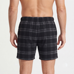 Men's 100% Cotton <b>Plaid</b> Sleep <b>Shorts</b> Mid Waist Elastic Closure Flannel <b>Shorts</b> Mens Woven Fabric Casual Style Flannel <b>Shorts</b> Men - Product Image 3