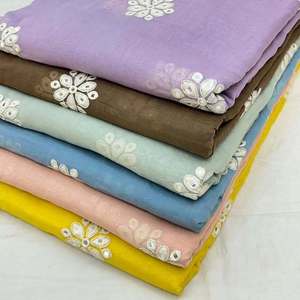 Tela de encaje de malla de poliéster multicolor con bordado de malta para vestido de novia, vestido de noche, prendas de moda y textiles. - Product Image 4