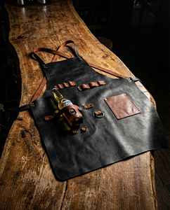 Tablier réglable en cuir véritable pour hommes et femmes, tenue de travail professionnelle universelle pour diverses métiers LPN-0286 - Product Image 4