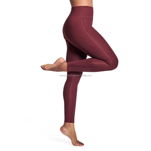 Women's Seamless Mid Waist <b>Leggings</b> for Running Yoga Training Moisture Wicking Activewear Tummy Control Solid <b>Pattern</b> Designed - Product Image 4