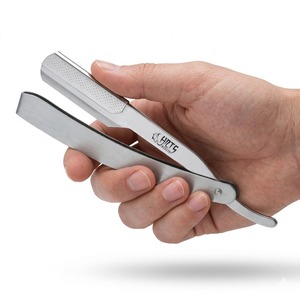 HRTS Maquinilla de Afeitar Clásica Plegable Manual para Hombre, Cuchilla Única de Acero Inoxidable, Herramienta de Afeitado de Seguridad Desechable para Rostro - Product Image 1