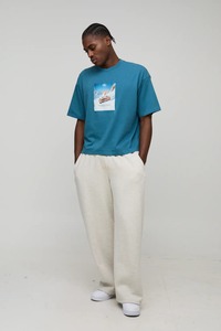 mens oversized boxy fit t shirt drop shoulder loose fit heavy cotton streetwear <b>tshirt</b> custom printing supplier - Product Image 5