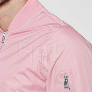 เสื้อแจ็คเก็ตบอมเบอร์ผู้ชายแบบซิป แขนจั๊มพ์ ปลายเสื้อแบบริบ  ลำลอง สวมใส่กลางแจ้ง น้ำหนักเบา ทันสมัย เสื้อคลุมแจ็คเก็ต  เสื้อแจ็คเก็ตผู้ชาย - Product Image 6