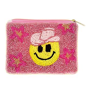 Bolsa de monedas con cuentas de semillas con estilo hecho a mano blanco/rosa/amarillo Mini cremallera colores personalizables nuevo bordado elegante costura - Product Image 5