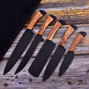ชุดมีดเชฟสแตนเลสสตีล 5 ชิ้น Nordic Forge ด้ามไม้พะยูง ผลิตตามสั่ง OEM ทำด้วยมือ ใช้ได้ทั้งมือซ้ายและขวา ใบมีดตรง - Product Image 4