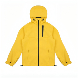 Men Wear Waterproof Windbreaker <b>Jacket</b> Hooded <b>Plus</b> <b>Size</b> Sports <b>Rain</b> <b>Jacket</b> Custom OEM Wholesale Yellow Color - Product Image 4