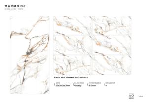 Carreaux de porcelaine brillants de design moderne haut de gamme, format 600x1200, grands carreaux pour usage commercial - Product Image 3