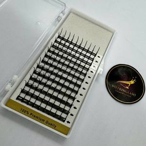 Extensiones de Pestañas de Volumen Premium de Alta Calidad, Pestañas Spike, 12/16 Líneas, Negro Mate, Suaves, Pelo Sintético Coreano PBT, 20 mm - Product Image 6