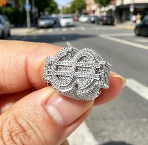 Bague de luxe en diamant taille ronde avec halo, en argent sterling 925, or massif 10K 14K 18K, pour femme, avec moissanite – Fournisseur direct de bijoux - Product Image 4