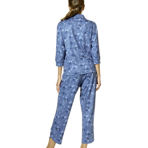 <b>Custom</b> Logo Mens Sleepwear Cotton <b>Pajama</b> Set Casual Nightwear OEM <b>Manufacturer</b> Supplier - Product Image 3