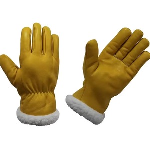Fournisseur en gros de gants de soudage en cuir de vache, gants de soudage renforcés sur la paume, gants de travail en cuir résistants aux coupures et à la chaleur - Product Image 1