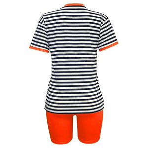 Conjunto de Camiseta Holgada de Color Sólido y Pantalones Cortos Deportivos para Mujer, Ropa Casual de Dos Piezas - Product Image 3