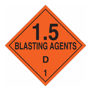 Panneau de sécurité Brady 15 Blasting Agents D-1 - Avertissement haute visibilité intérieur/extérieur imprimé UV - Product Image 3