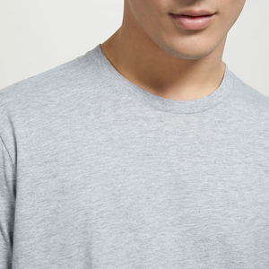 T-shirt décontracté surdimensionné à col rond en toile 100 % coton, personnalisé, de haute qualité, séchage rapide, coupe classique, design vierge - Product Image 4