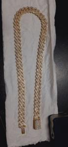 Cadena Cubana de Plata de Ley 925 Chapada en Oro, Estilo Hip Hop, con Moissanita VVS D de Corte Brillante, Certificada por GRA, Unisex, para Boda - Product Image 3