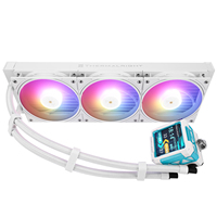 Refroidisseur liquide AIO Frozen Warframe PRO 360 WHITE 360 mm avec écran LCD 2,73 pouces pour affichage en temps réel, compatible Intel LGA 1851 AM5, pour système PC