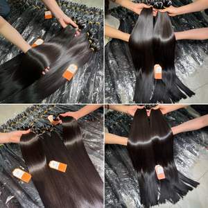 Extensiones de cabello humano natural de grado 12A, paquetes de cabello de trama recta de hueso, venta al por mayor, sin desprendimiento, sin enredos, Envío Mundial - Product Image 5