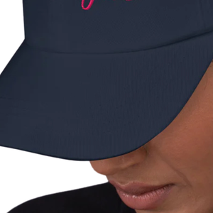 White Embroidered <b>Navy</b> Blue Hat Adjustable <b>Baseball</b> <b>Cap</b> Casual Outdoor Sports Headwear Fashion Accessory Everyday Wear - Product Image 4