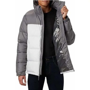 Chaqueta Acolchada para Hombre con Cuello Alto y Logotipo Frontal, Reversible, Impermeable, Diseño Clásico de Invierno - Product Image 5