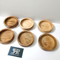 Base de lampe en bois d'acacia, de manguier et de hêtre, écologique, ronde, solide, style rustique moderne, pour l'éclairage de table de Noël, décoration de la maison