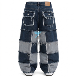 Jean en denim pour homme, coupe droite, décontracté, motif uni, respirant, mi-lourd, coupe ample, vêtement de haute qualité pour l'hiver - Product Image 6