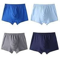 Calzoncillos bóxer para hombre, de algodón puro, cintura alta, ropa interior suave y agradable para la piel, calzoncillos bóxer sólidos - Product Image 5