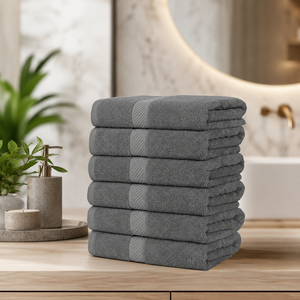 Serviette de bain tissée douce 100 % coton de qualité supérieure, séchage rapide, absorbante, jetable, rectangulaire, pour la plage, unie, avec logo personnalisé - Product Image 1