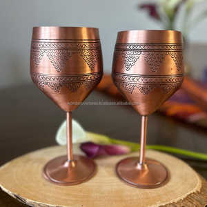 Verre en cuivre pur uni pour gobelet en cuivre de cuisine pour eau gobelet d'eau en cuivre pour eau potable en métal - Product Image 5