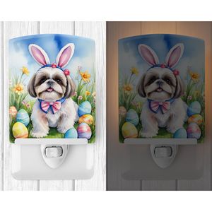 Nuevo Shih Tzu Easter Egg Hunt Ceramic Night Light UL-Certified Compact 6x4x3 Multicolor para dormitorio, baño, guardería, pasillo - Product Image 2