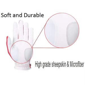 Gants de golf pour hommes en cuir véritable de qualité supérieure, blancs, avec poignées antidérapantes, durables, adaptés à toutes les conditions météorologiques, pour le sport - Product Image 4