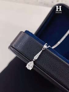 Collier élégant avec pendentif en diamant taille poire, or 18 carats, bijoux fins pour femmes - Product Image 6