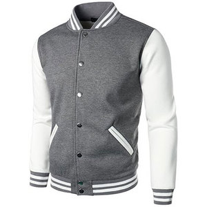 Chaqueta Varsity de Lana para Hombre, con Mangas en Contraste, Cierre de Broches, Estilo Bomber, Ropa Exterior de Estilo Universitario - Product Image 2
