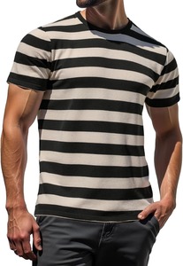 T-shirts en coton pour hommes, coupe classique, durables, élégants, manches courtes, col rond, uni, streetwear - Product Image 3
