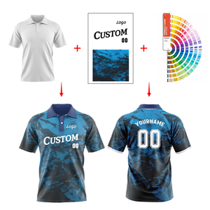 Polo personnalisé pour homme à manches courtes, maillot de baseball, séchage rapide, anti-plis, uniforme d'équipe, OEM - Product Image 2