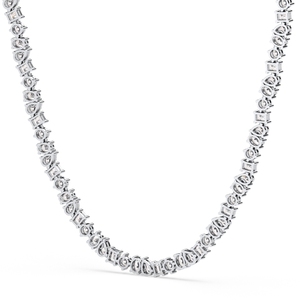 REYES Customized 32 Carat Moissanite <b>Tennis</b> <b>Necklaces</b> 925 Sterling Silver For Women GRA Certified Luxury Party Jewelry For Women - Product Image 2