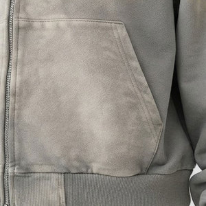 Prix de gros usine Ensemble de survêtement zippé pour homme, style décontracté, délavé à l'acide, couleur unie, effet soleil éclairé, dernière mode - Product Image 6
